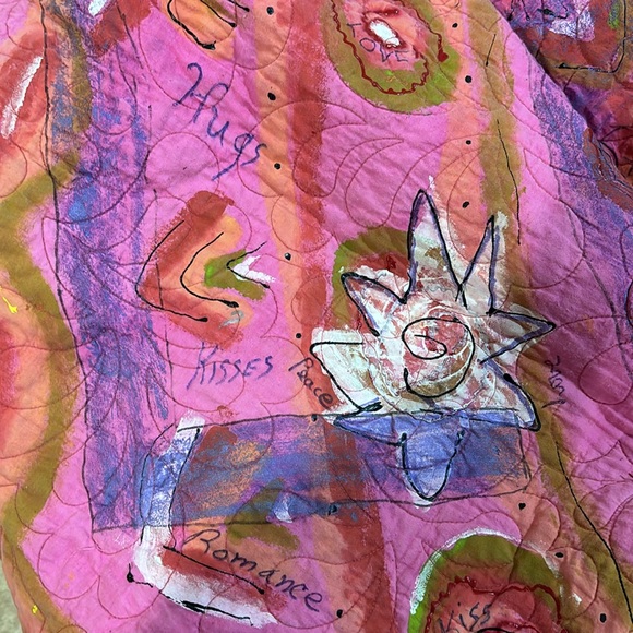 Hand made butterfly quilt including butterflies heirloom quality reversible - Picture 14 of 16